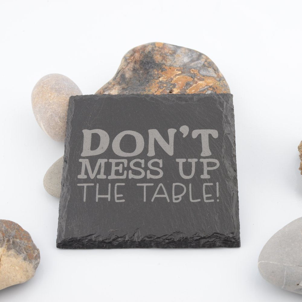 Cheeky Slogan Slate Coasters