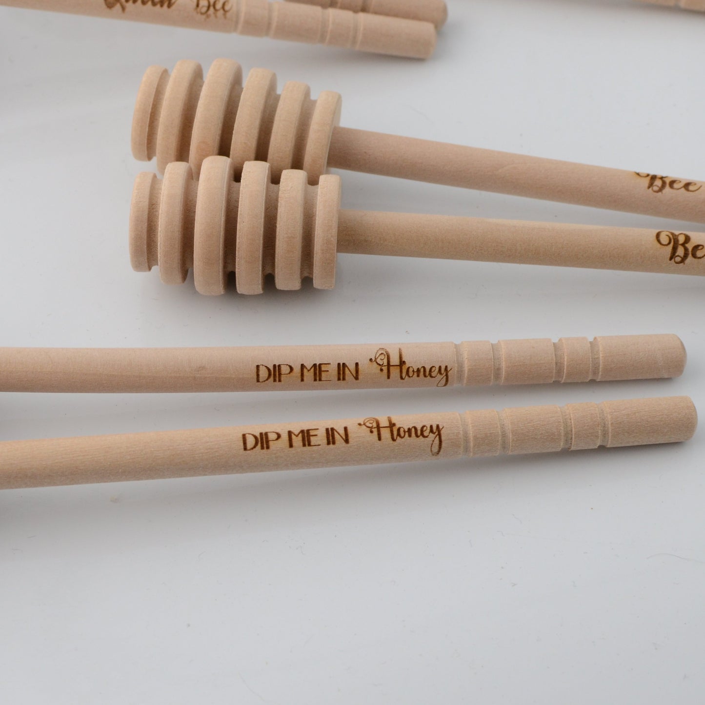 Engraved Wooden Honey Dipper