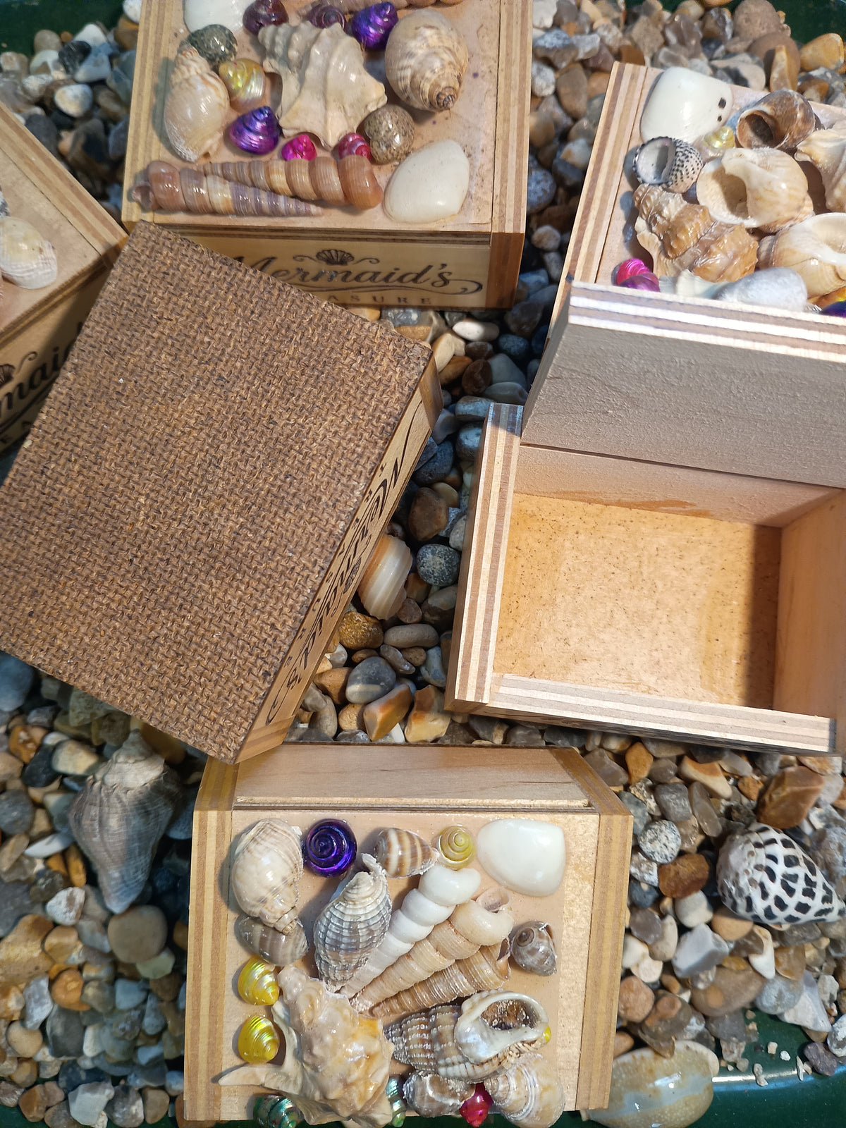 Vintage "Mermaid’s Treasure" Shell Keepsake Box