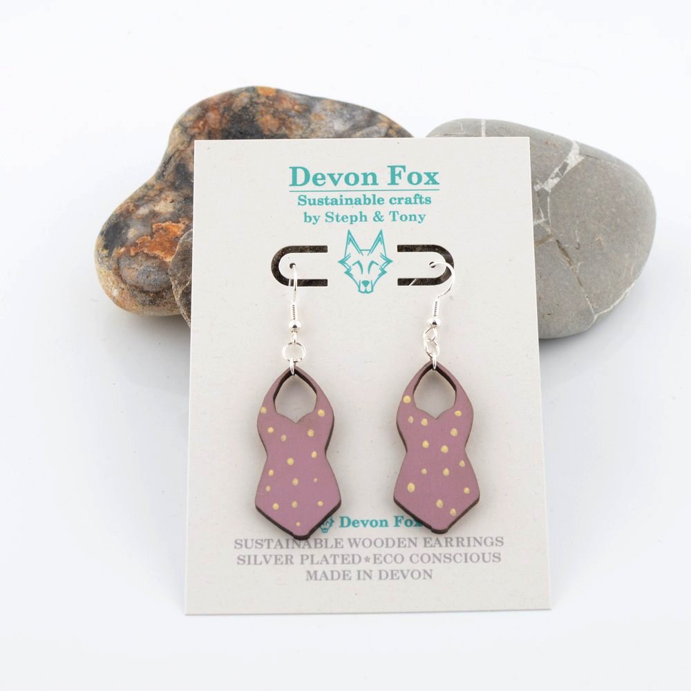 Polka Dot Swimsuit Earrings