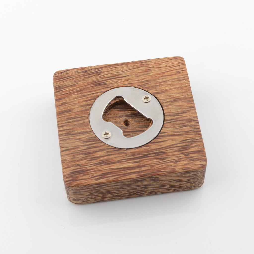 Devon Fox Coconut Tree Wood Bottle Opener - Handmade Sustainable Craft