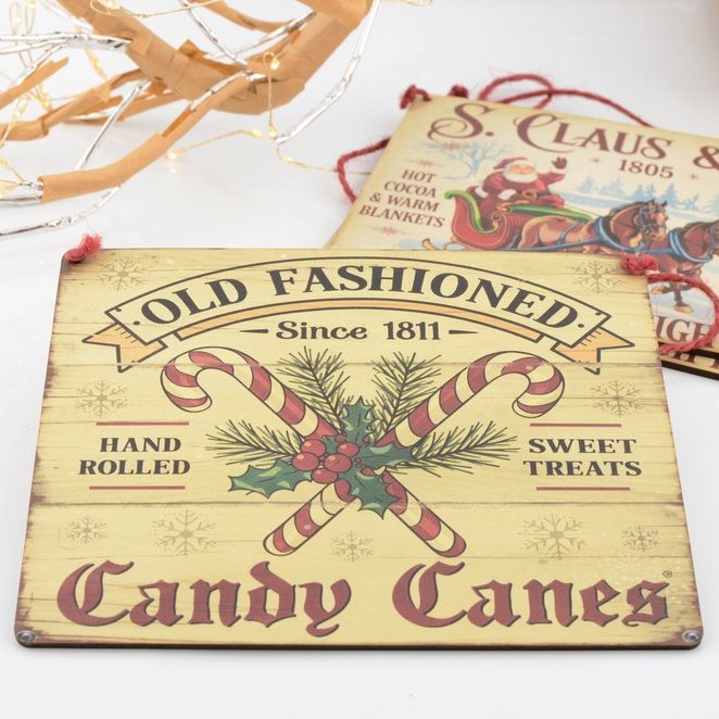 Christmas Wooden Sign - Candy Cane