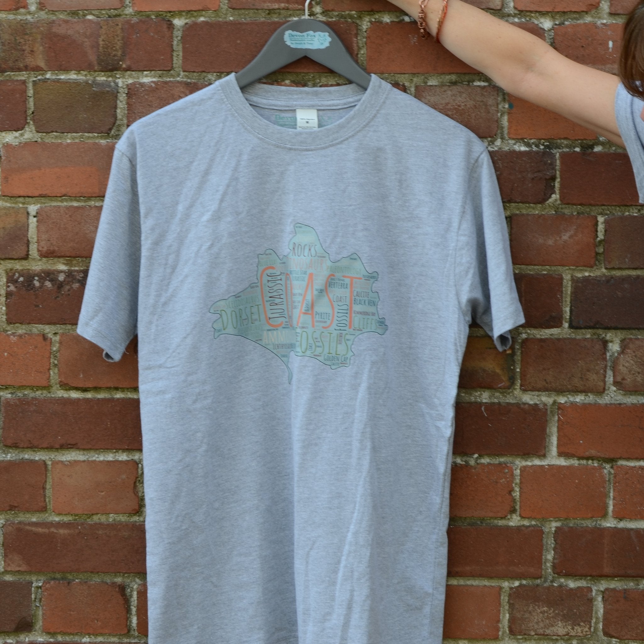 Dorset Map Jurassic Words T-Shirt