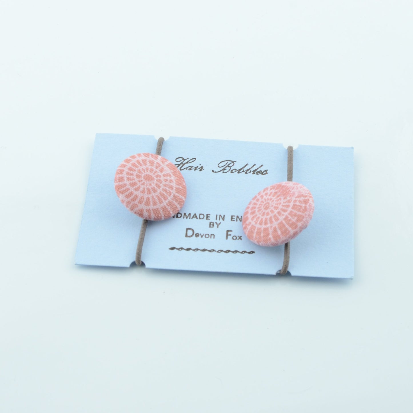 Ammonite & Dinosaur Covered Button Hair Bobbles