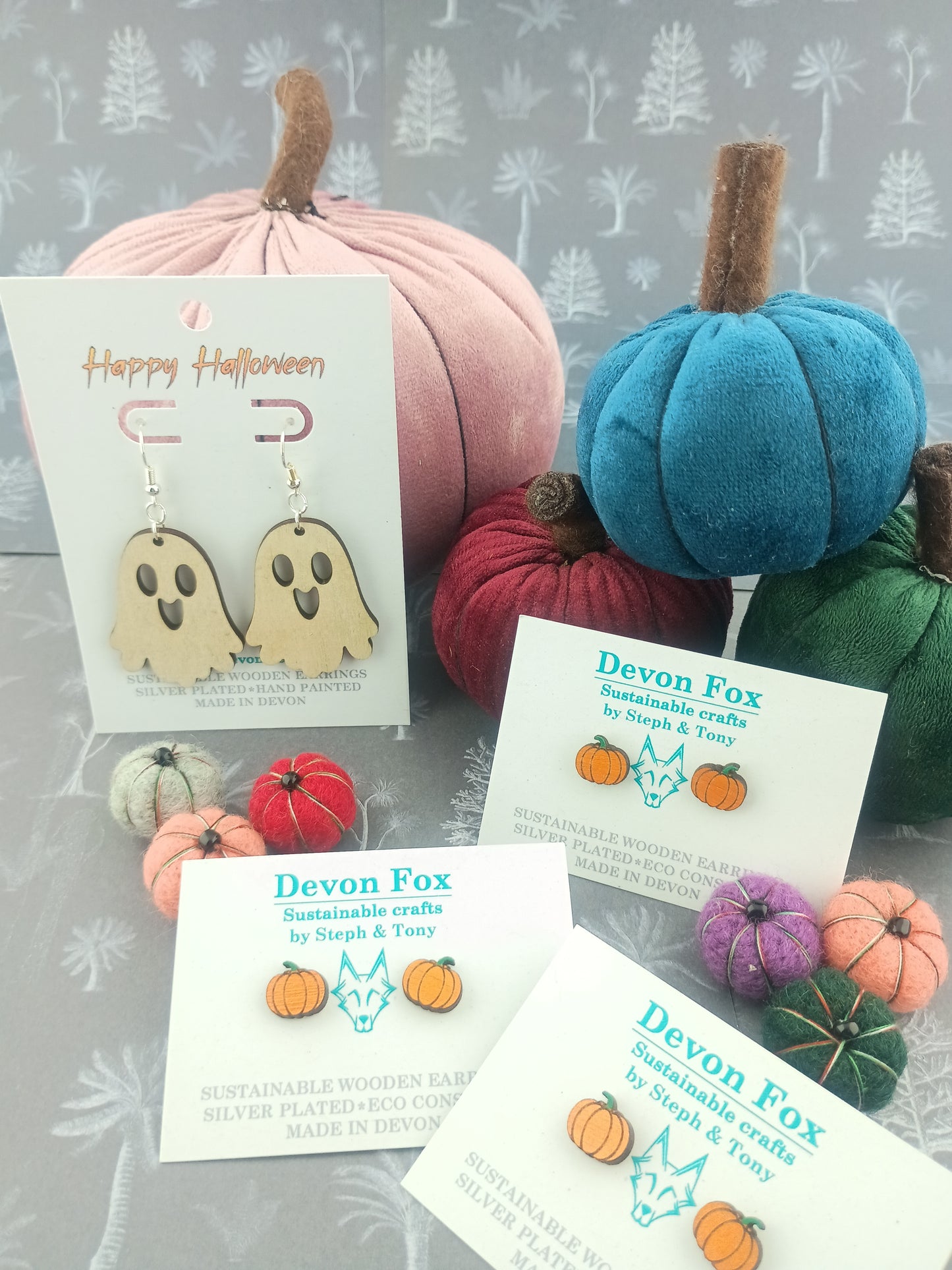 Pumpkin Stud Earrings