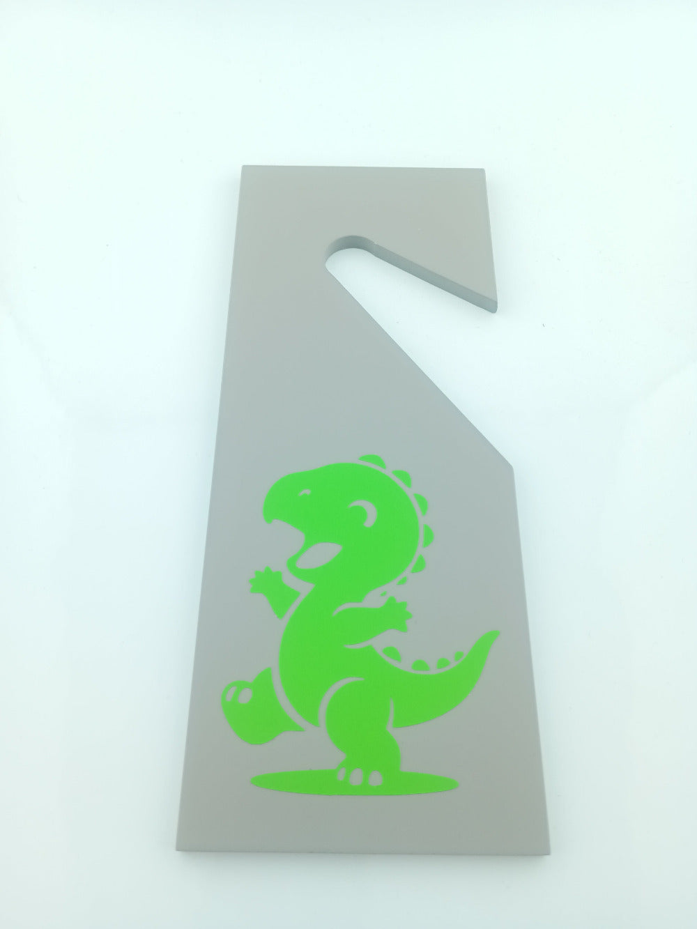 Upcycled Sleep/Awake Dinosaur Door Hanger