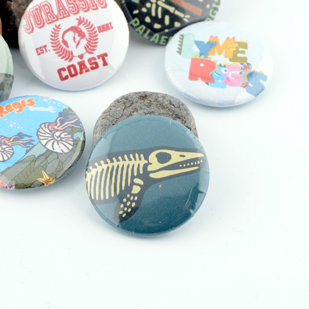 Jurassic Coast Button Badges