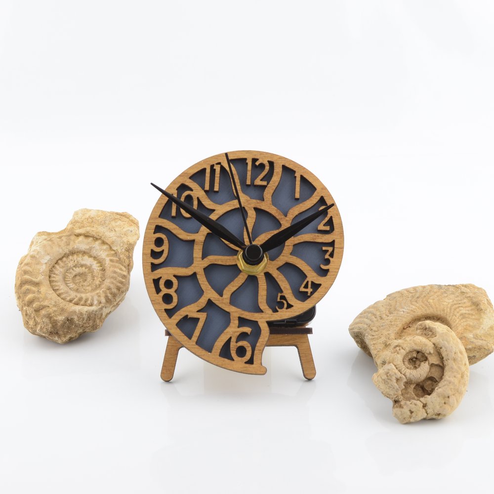 Desk/Shelf Top Ammonite Clock
