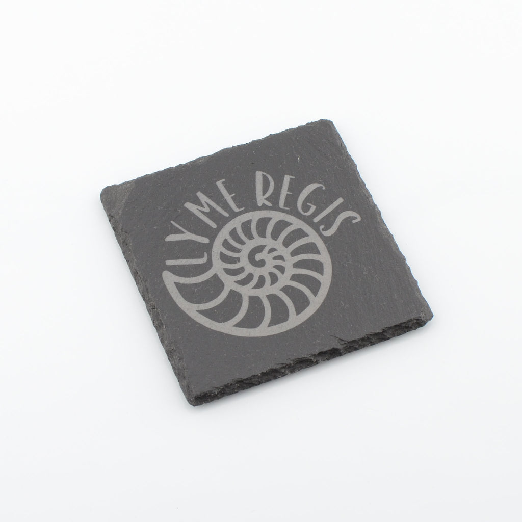 Lyme Regis Ammonite Slate Coaster