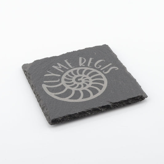 Lyme Regis Ammonite Slate Coaster