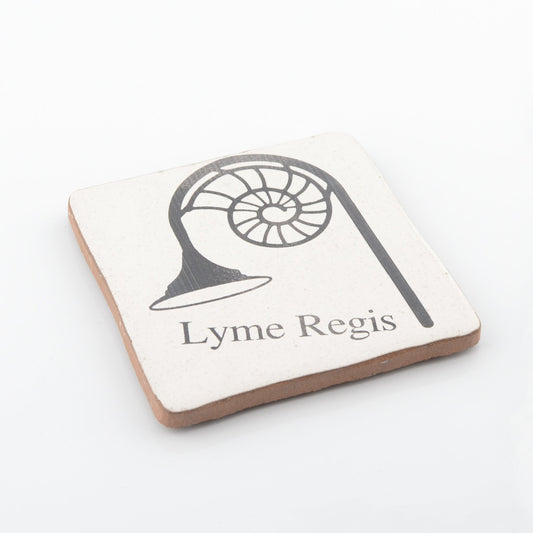 Lyme Regis Lamppost Ceramic Coaster