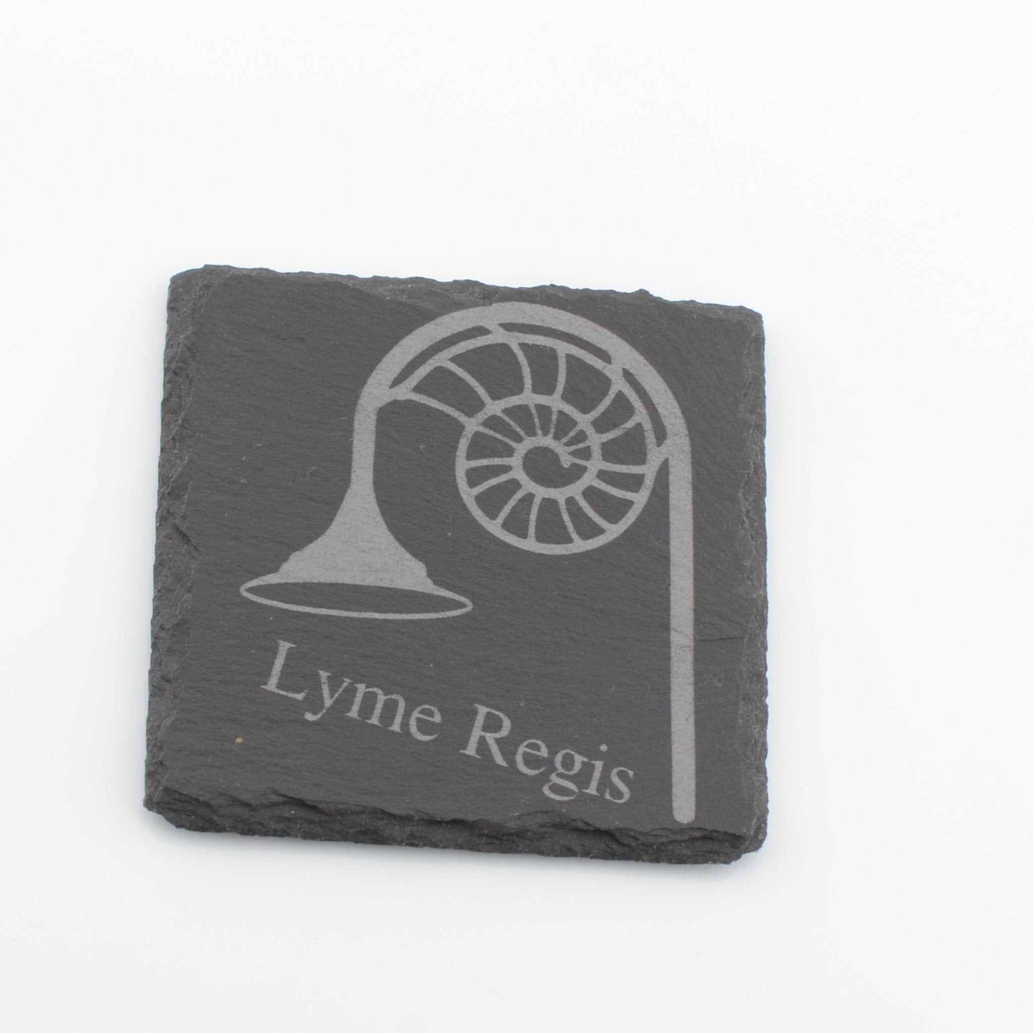Lyme Regis Lamppost Slate Coaster