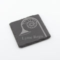 Lyme Regis Lamppost Slate Coaster