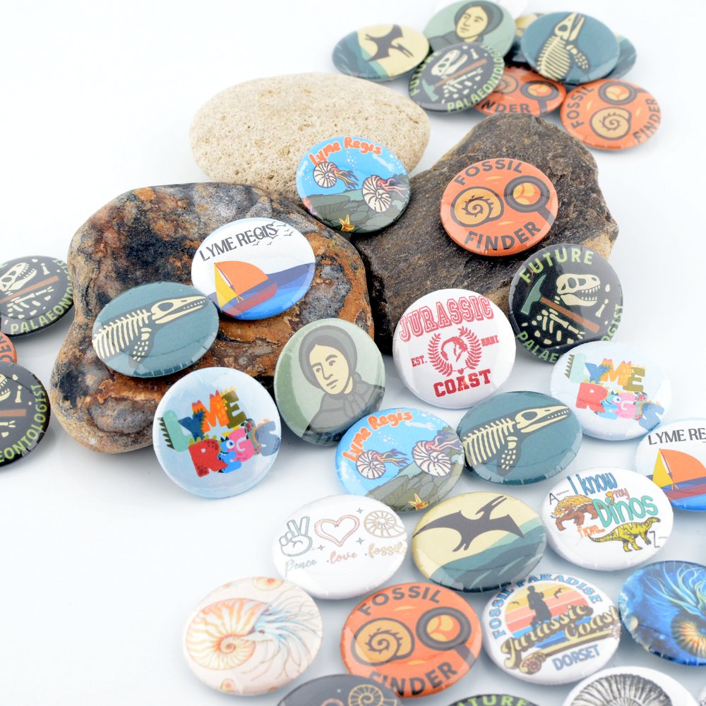 Jurassic Coast Button Badges