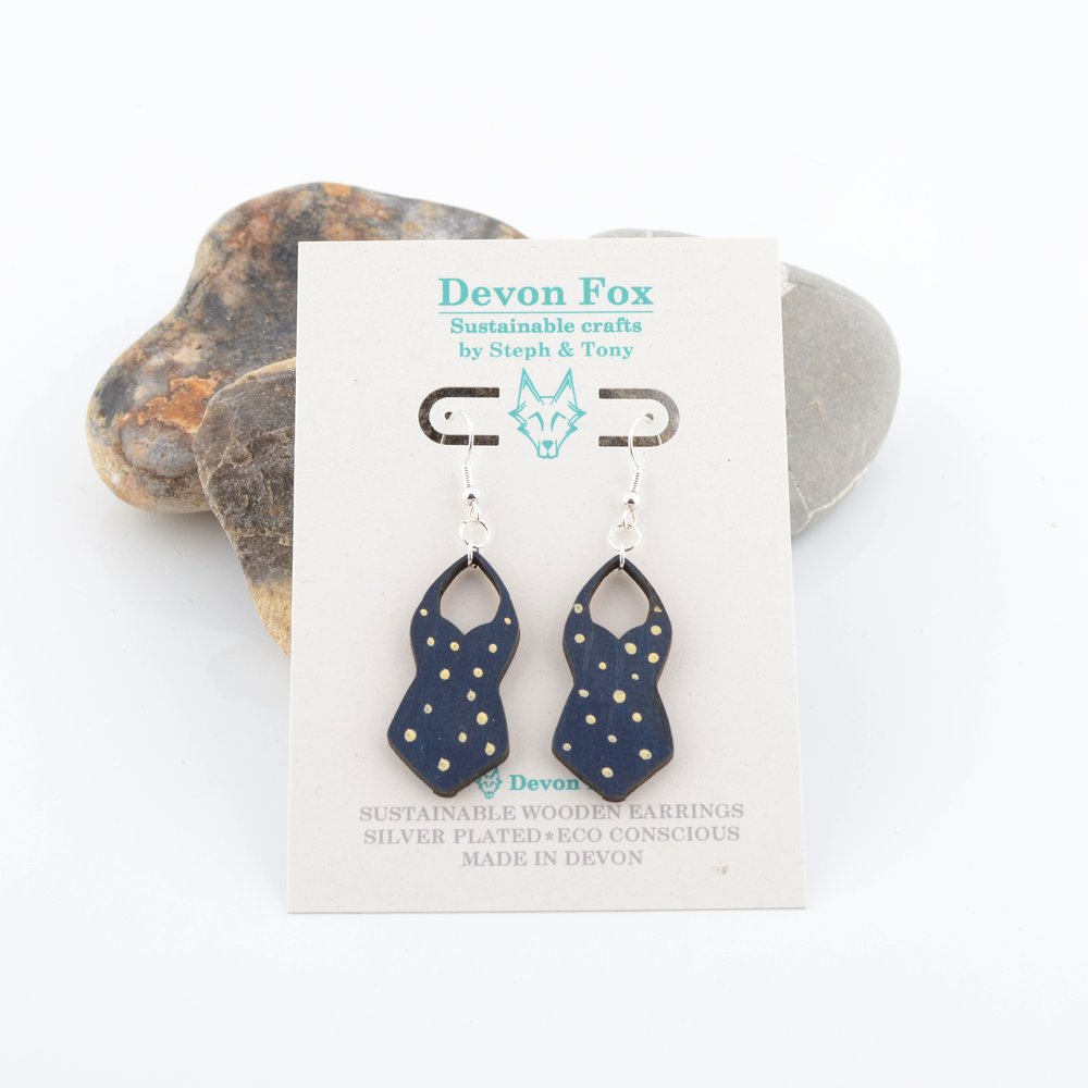 Polka Dot Swimsuit Earrings