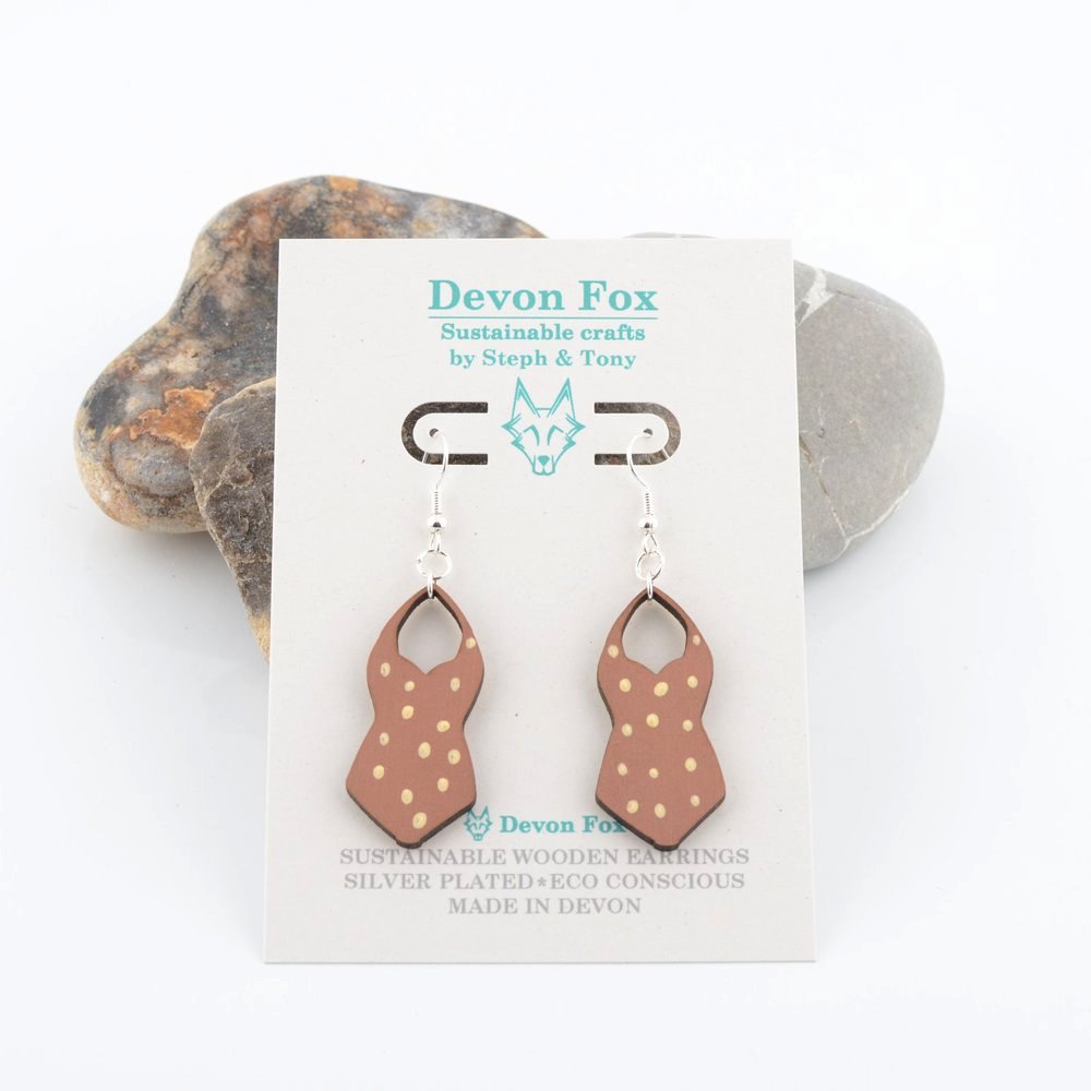 Polka Dot Swimsuit Earrings