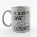 Old Fossil Country Mug - Jurassic Coast Plesiosaur Charcoal Design