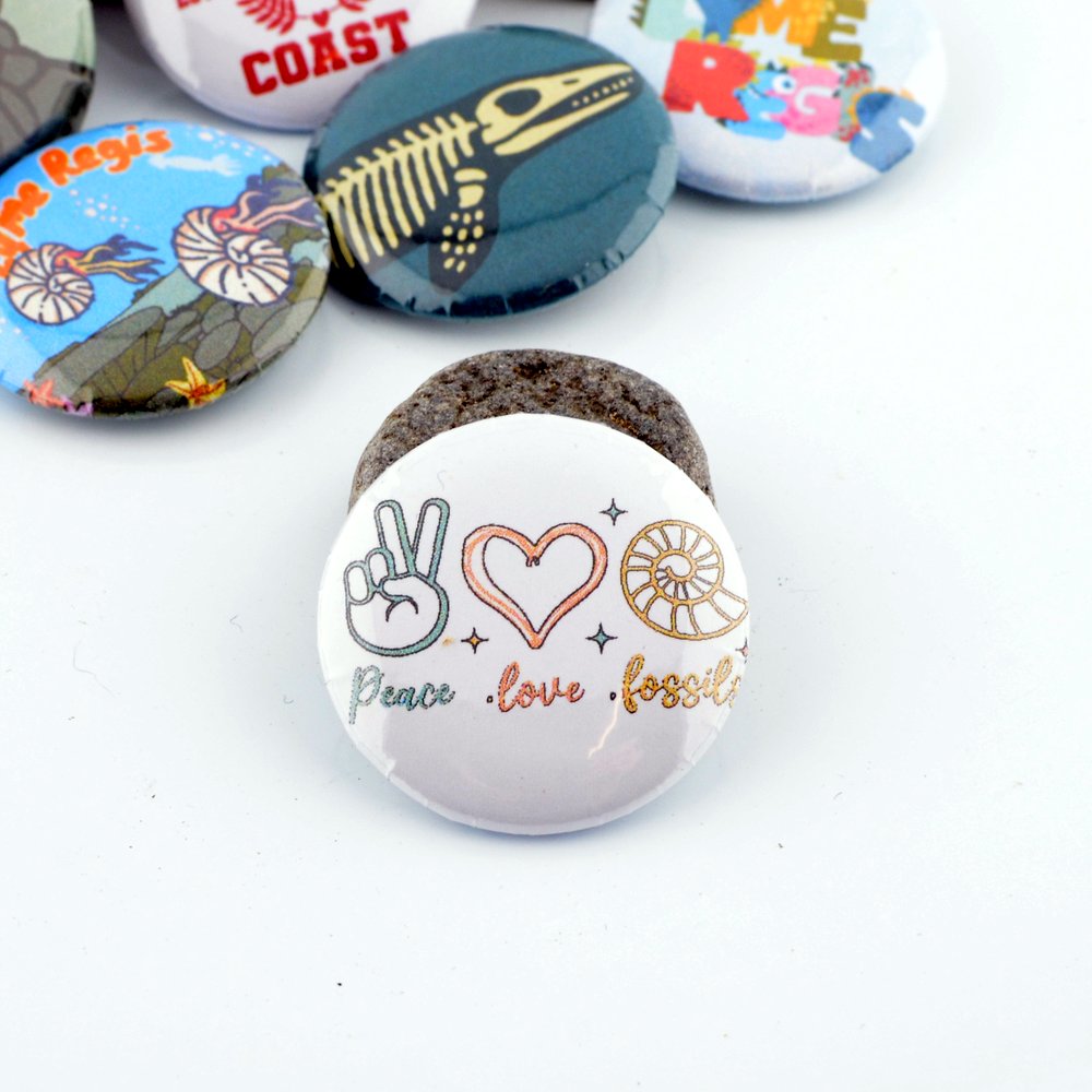 Jurassic Coast Button Badges