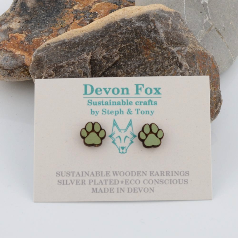 Paw Print Studs