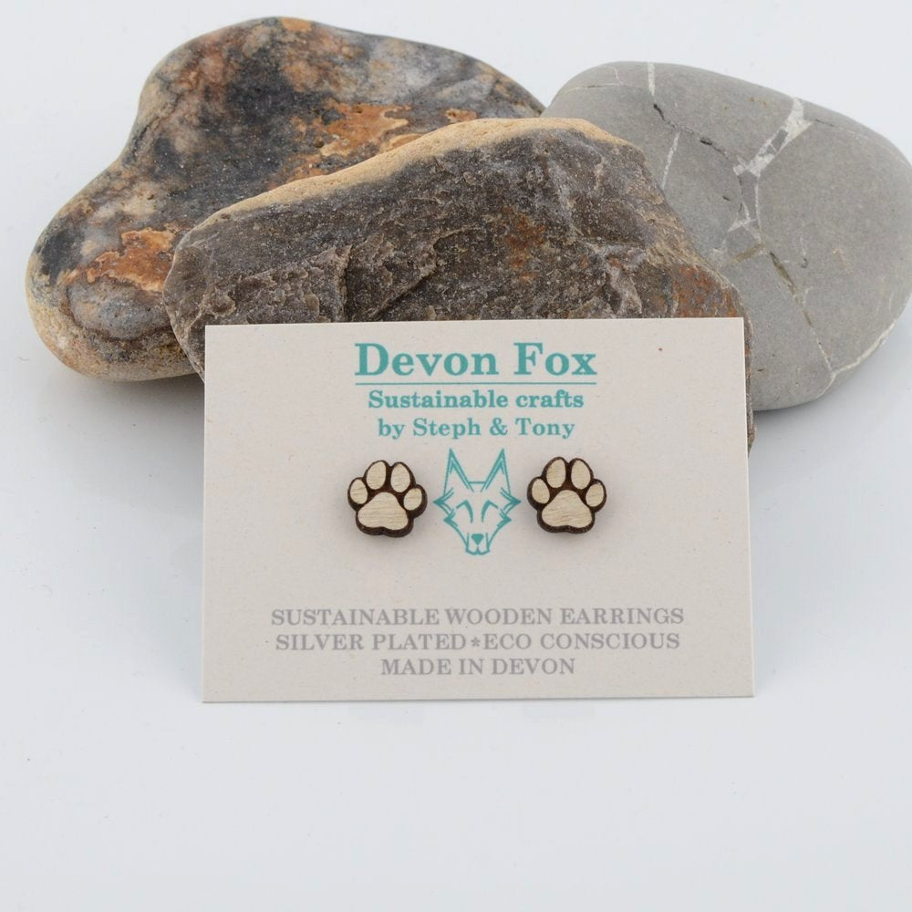 Paw Print Studs