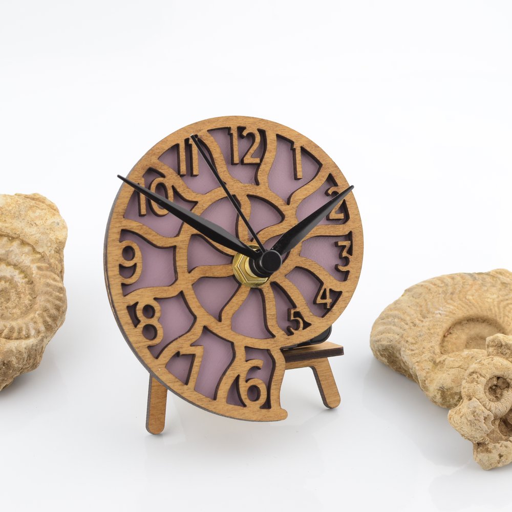 Desk/Shelf Top Ammonite Clock