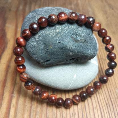 6mm Natural Gemstone Stretch Bracelet