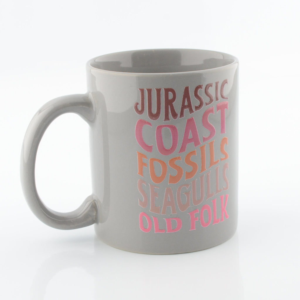 Jurassic Coast Mug - Fossils, Seagulls & Old Folk