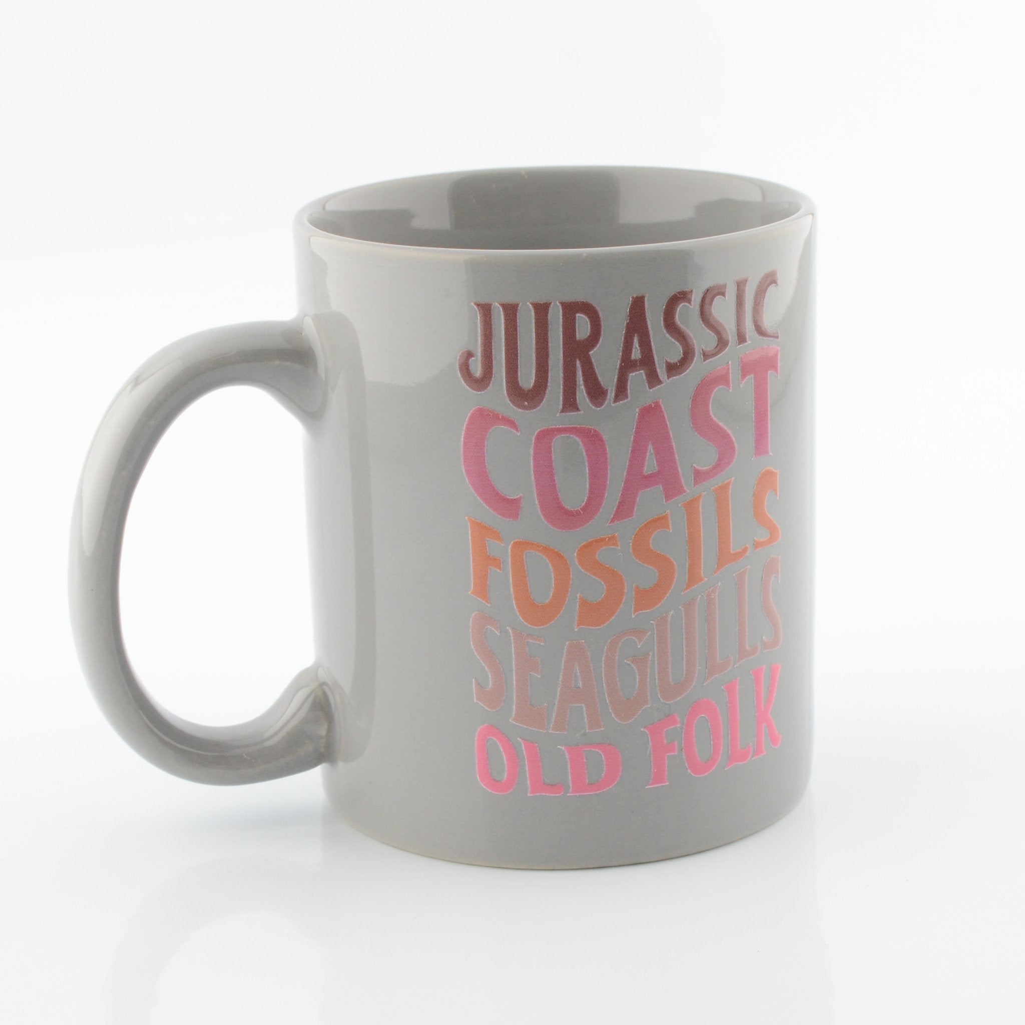 Jurassic Coast Mug - Fossils, Seagulls & Old Folk