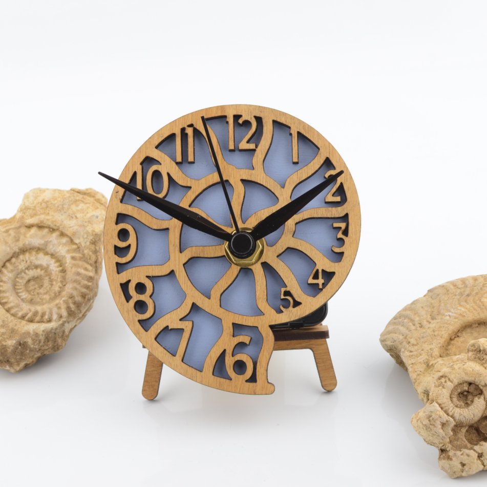 Desk/Shelf Top Ammonite Clock