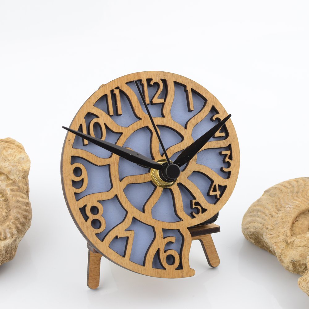 Desk/Shelf Top Ammonite Clock