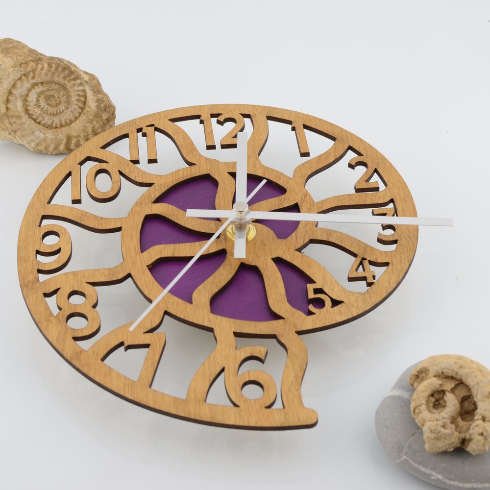 Trace Ammonite Wall Clock