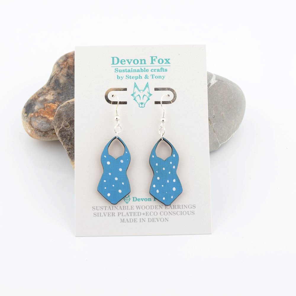 Polka Dot Swimsuit Earrings