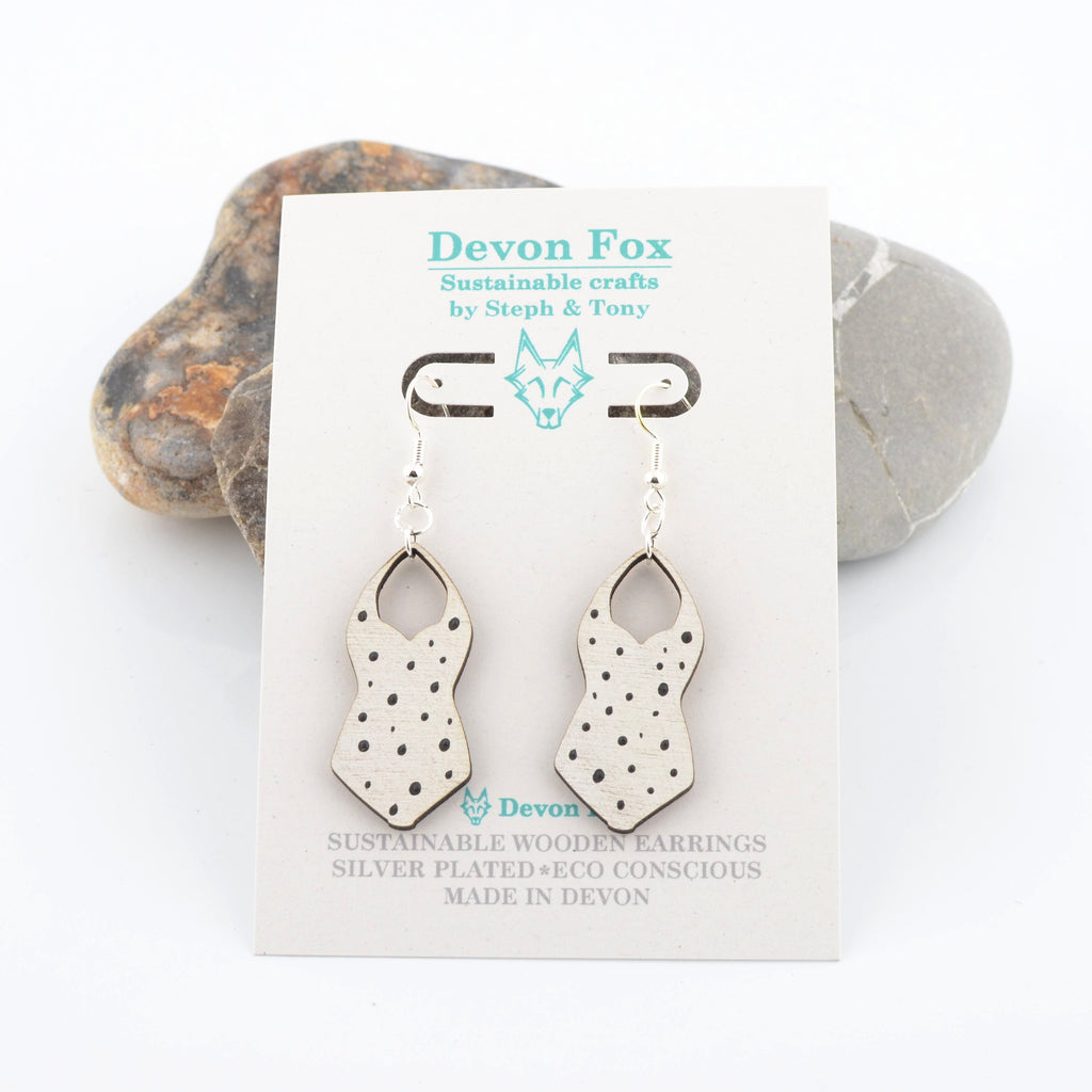 Polka Dot Swimsuit Earrings