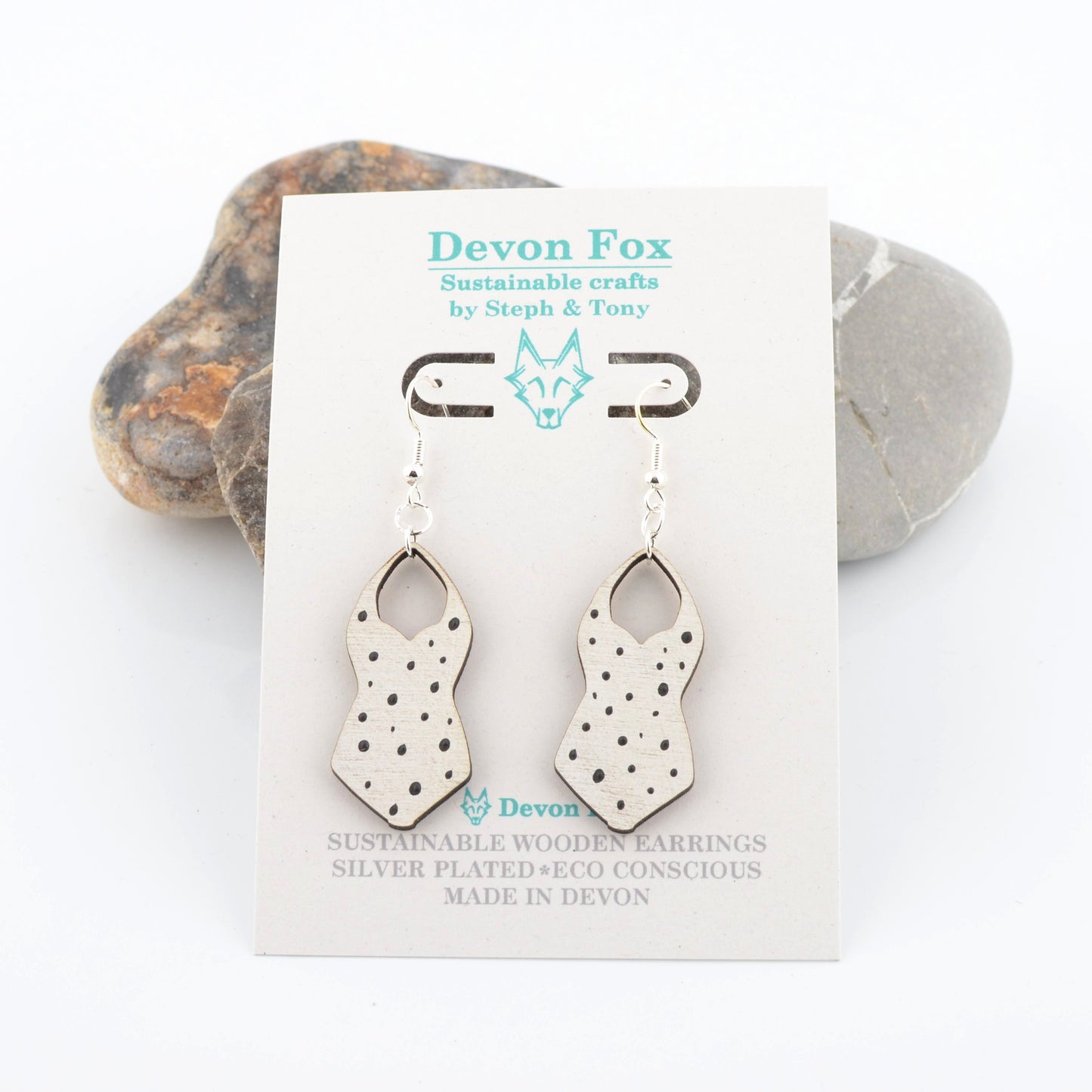 Polka Dot Swimsuit Earrings