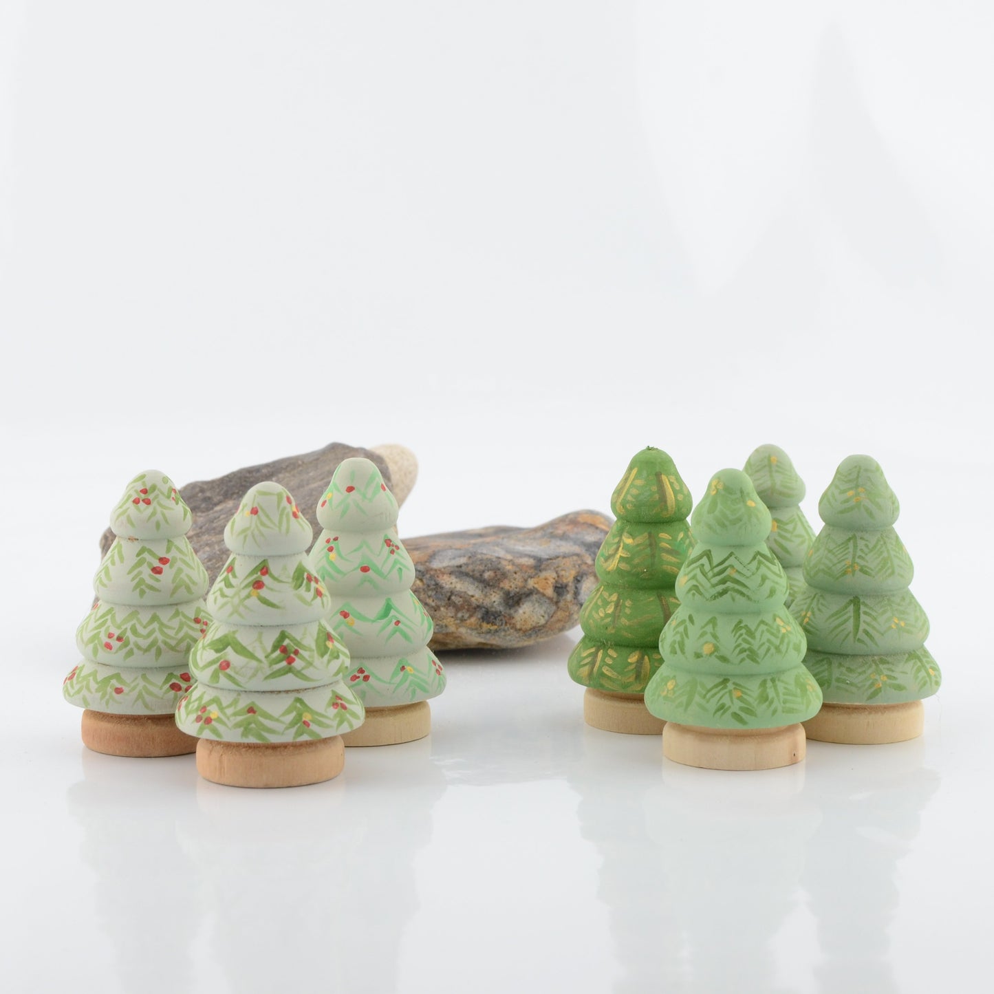 Hand Painted Wooden Christmas Tree