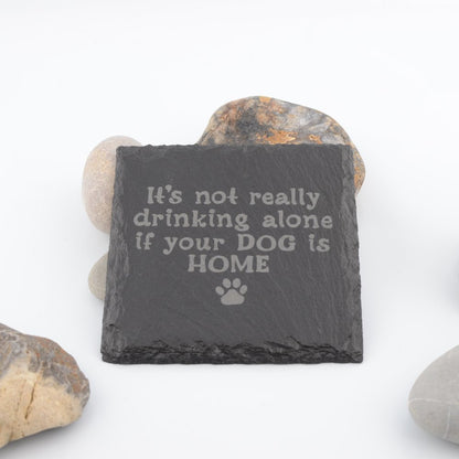 Wine Slogan Slate Coaster
