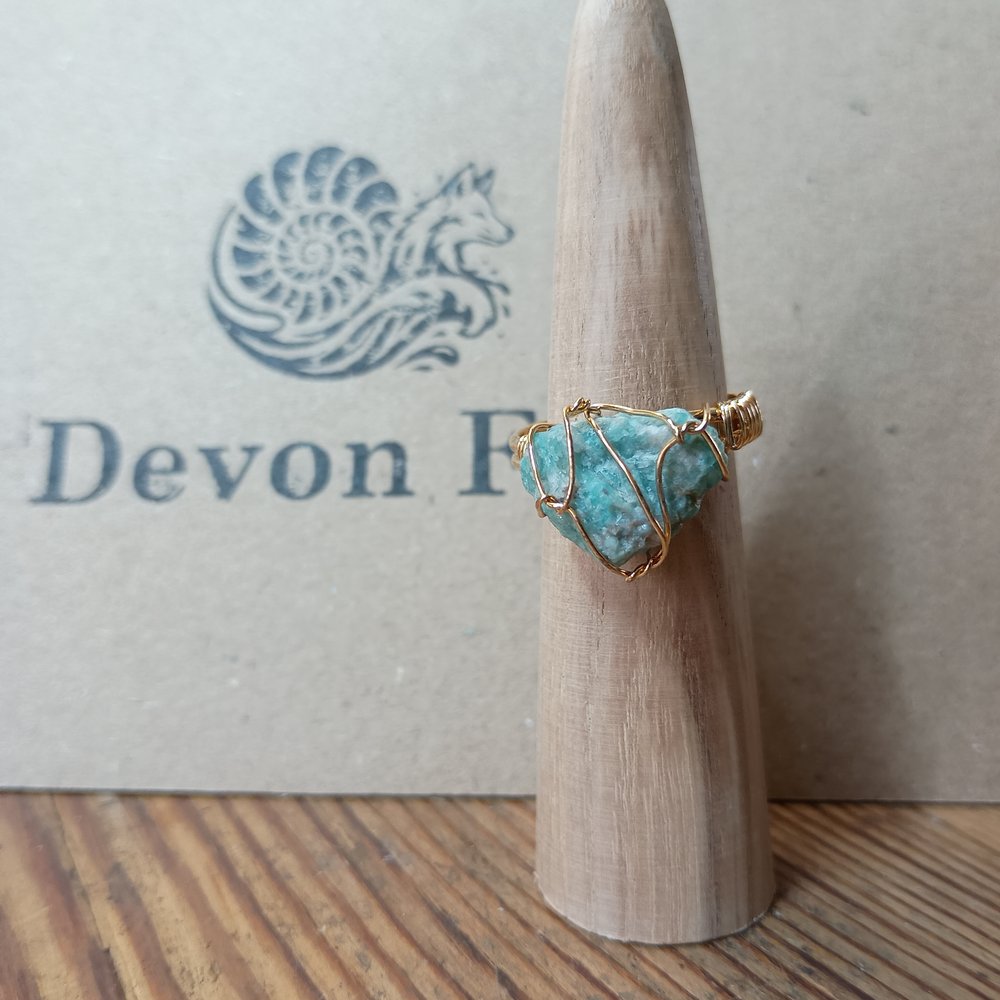Adjustable Rough Freeform Natural Stone Ring
