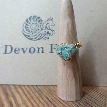 Adjustable Rough Freeform Natural Stone Ring