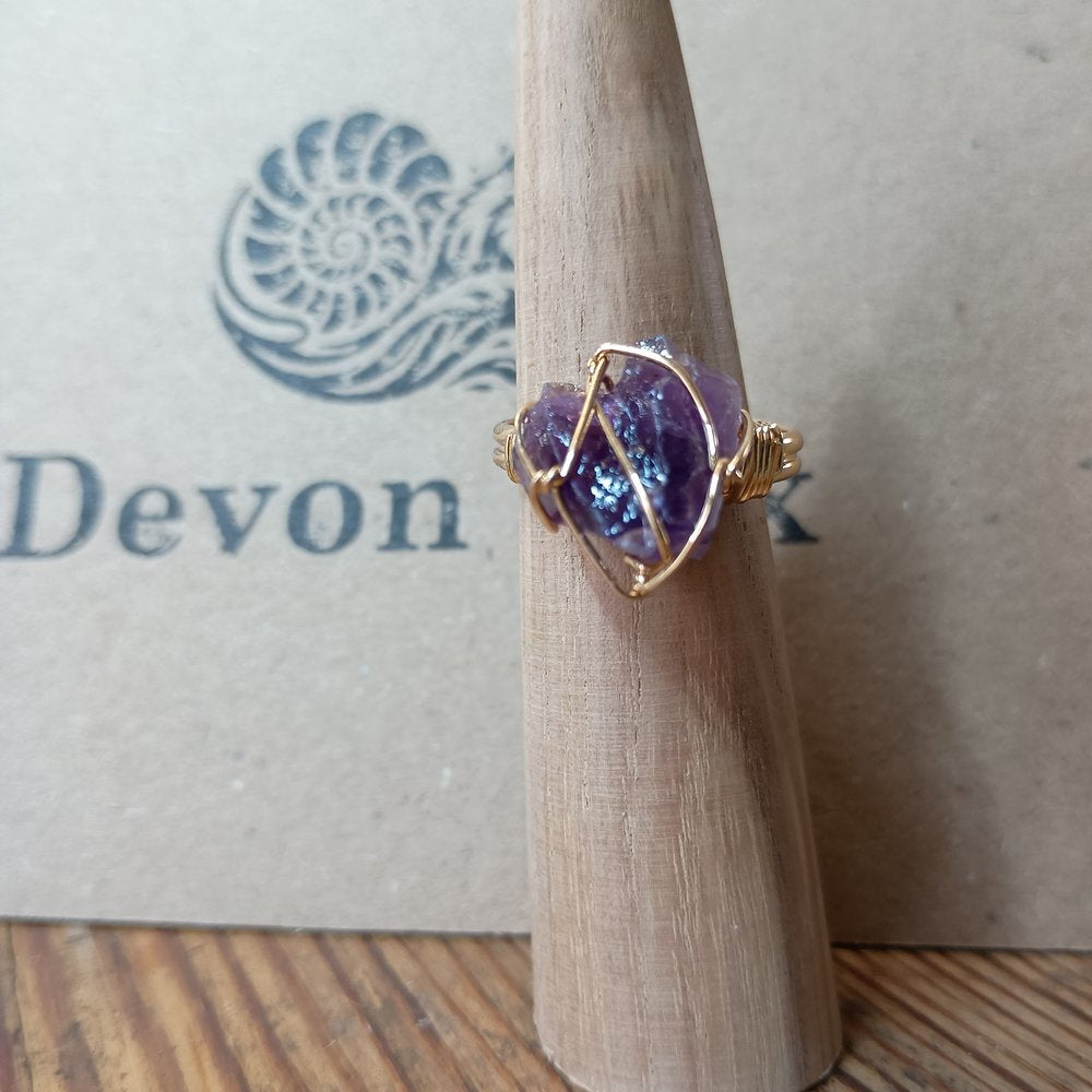 Adjustable Rough Freeform Natural Stone Ring