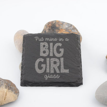 Wine Slogan Slate Coaster