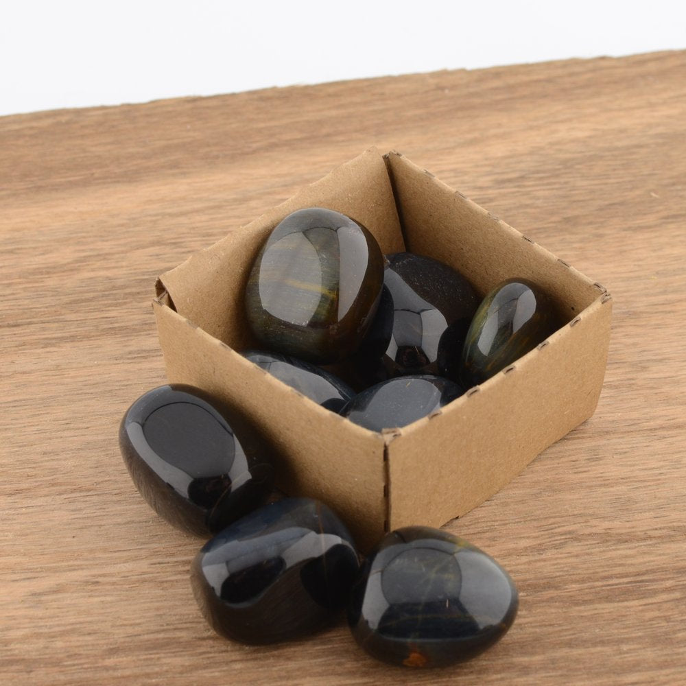 Blue Tiger's Eye Tumble Stone