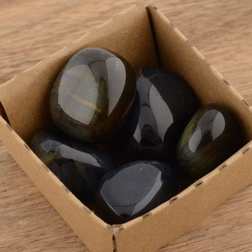 Blue Tiger's Eye Tumble Stone