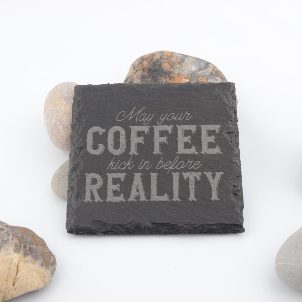Coffee Slogan Slate Coaster