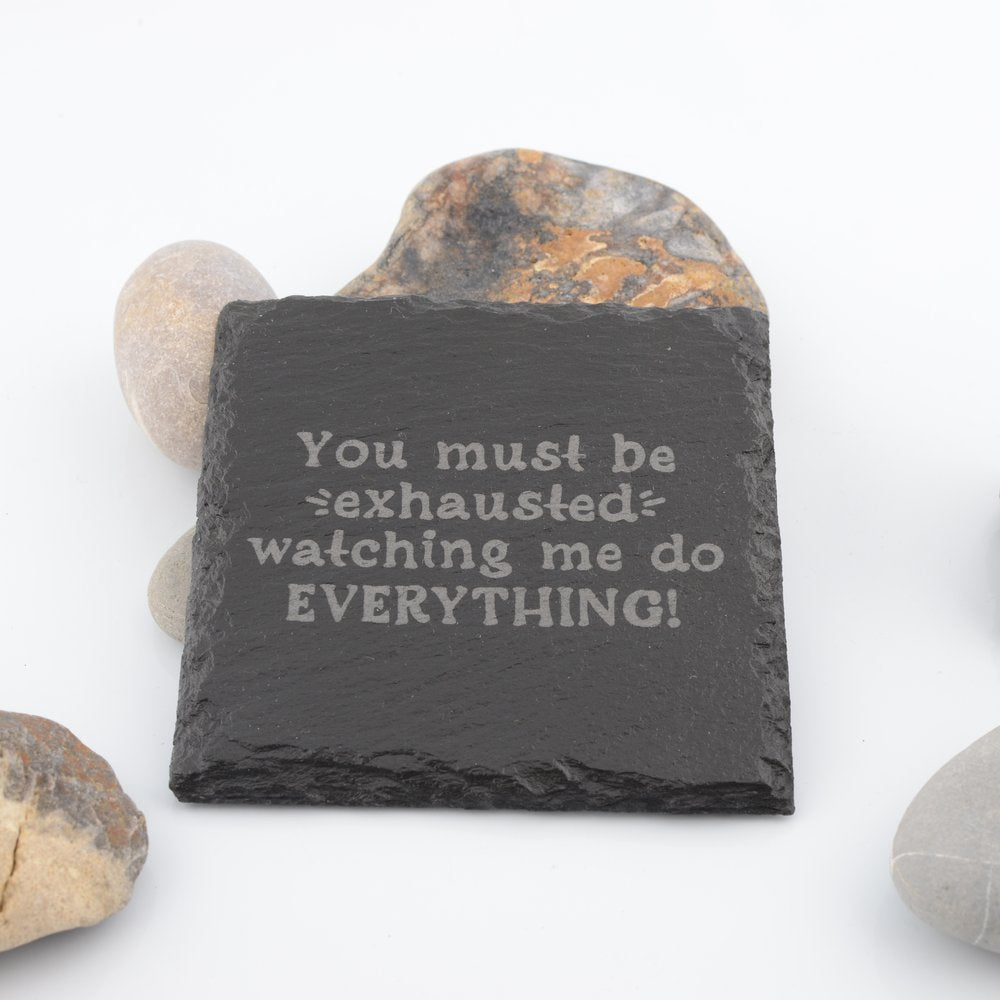 Cheeky Slogan Slate Coasters