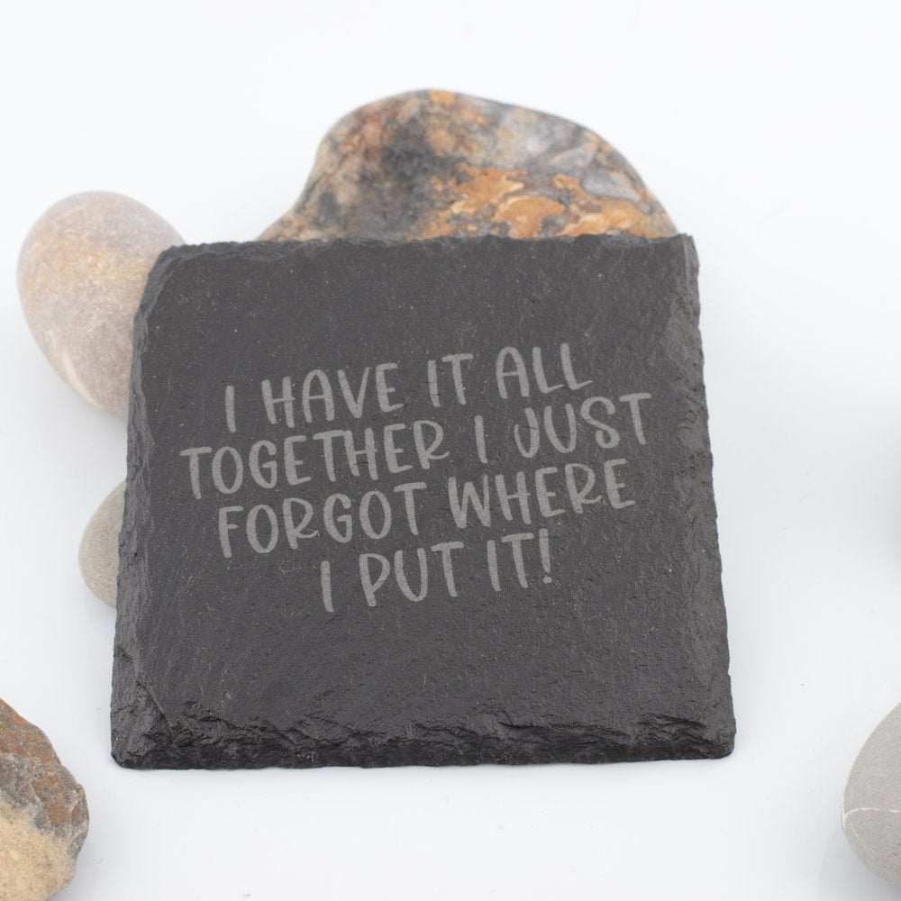 Cheeky Slogan Slate Coasters