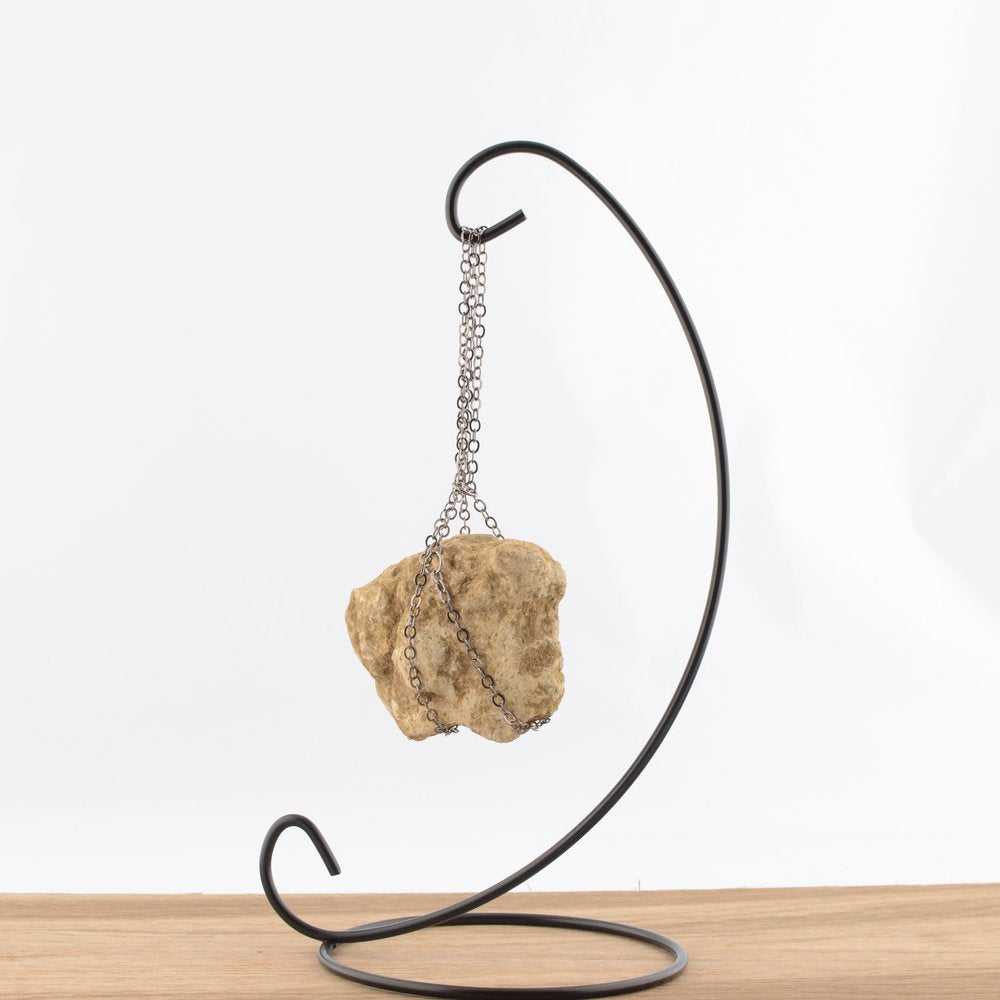 Hanging Curio Display Stand – Metal with Chain Cradle – 23cm High