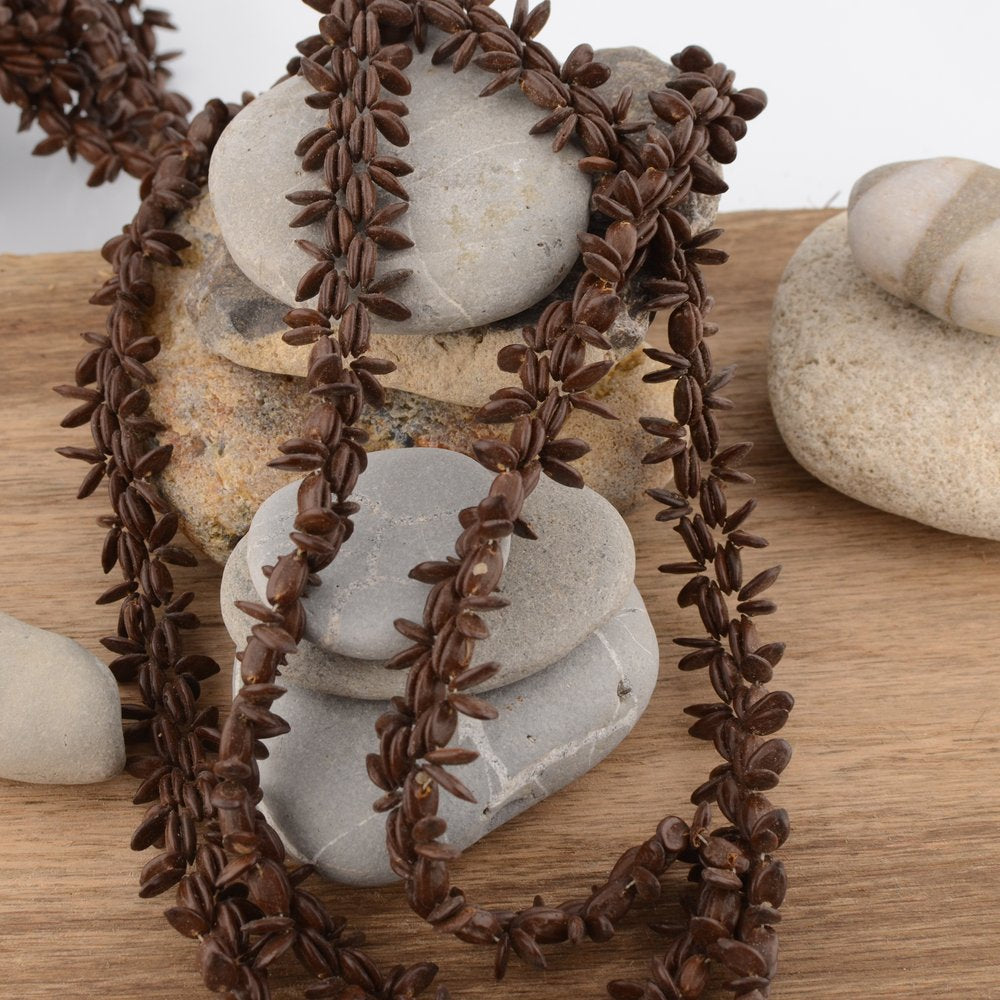 Vintage Koa Hawaiian Apple Seed Necklace - Achive Find