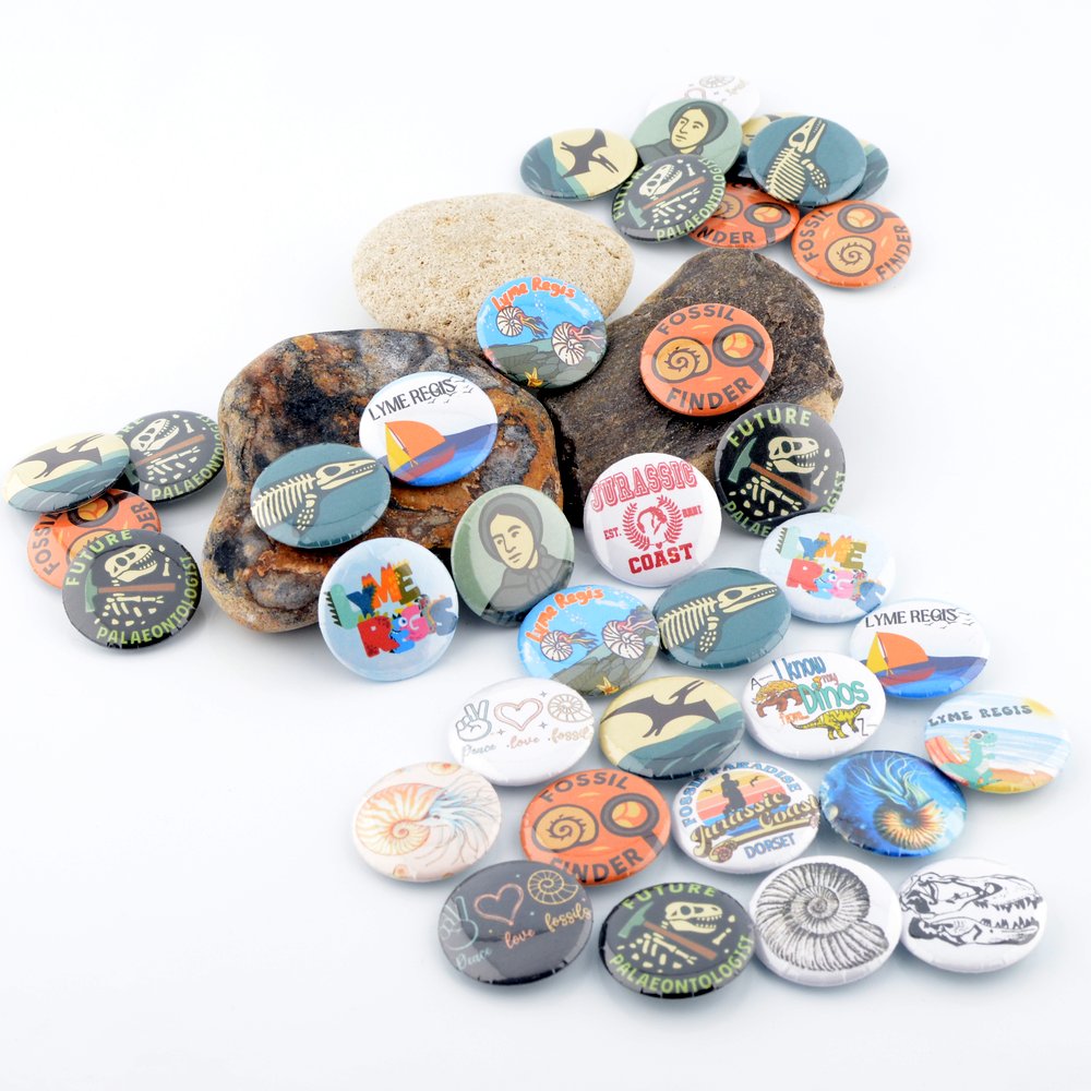 Jurassic Coast Button Badges