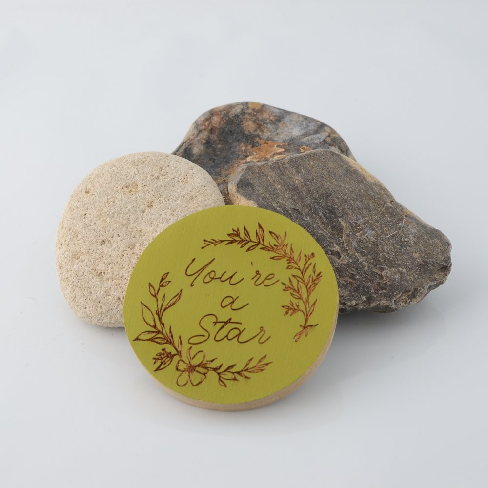 Bamboo Pocket Mirror - You're a Star