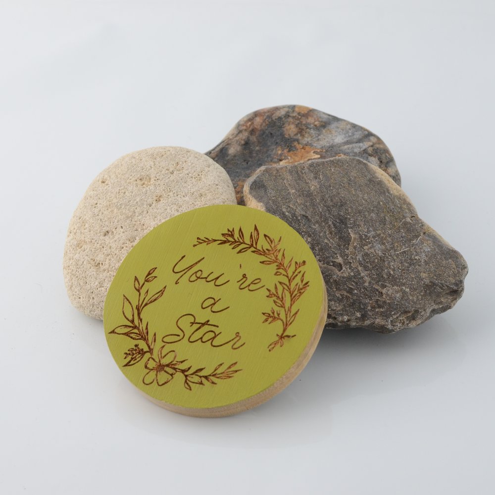 Bamboo Pocket Mirror - You're a Star